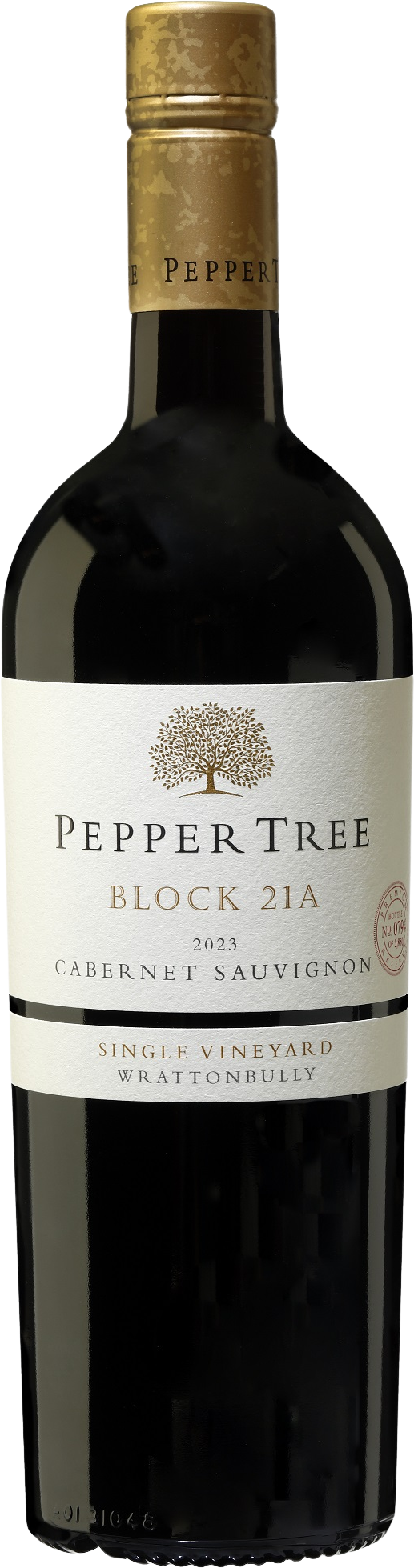 Pepper Tree Wines Single Vineyard Block 21A Cabernet Sauvignon 2023 Wrattonbully bottle